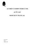 ACORN COMPUTERS LTD. ACW 443 SERVICE MANUAL