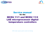 Service manual: MCDU 11/1 and MCDU 11/2 LAE microprocessor