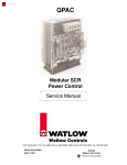 Modular SCR Power Control Service Manual