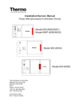 Installation/Service Manual Freas Microprocessor - Cole