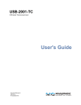 USB-2001-TC User's Guide - from Measurement Computing
