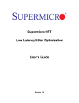 Supermicro HFT Low Latency/Jitter Optimization User's Guide