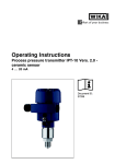 Operating Instructions - Process pressure transmitter IPT