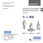Operating instructions Betriebsanleitung WUC-15 WUC-10 WUC-16