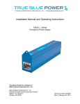 Installation Manual and Operating Instructions