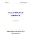 Hikvision DVR Server User Manual