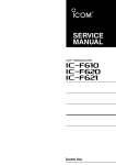 IC-F610/F620/F621 Service manual