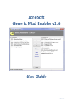 JoneSoft Generic Mod Enabler v2.6 User Guide