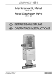 651 OPERATING INSTRUCTIONS Metal Diaphragm