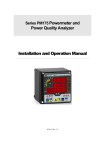 Series PM175 Powermeter and Power Quality Analyzer Installation