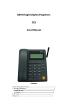 GSM Single Display Payphone 201 User Manual