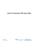 Arria 10 Transceiver PHY User Guide