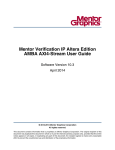 Mentor Verification IP Altera Edition AMBA AXI4