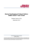 Mentor® Verification IP Altera® Edition AMBA AXI3/4TM User Guide