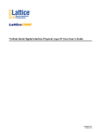 Tri-Rate Serial Digital Interface Physical Layer IP Core User's Guide