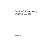 Oracle Inventory User's Guide