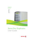 Xerox Disc Duplicator User Guide