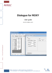 Dialogue for ROXY user guide, ed. 2