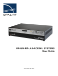 OP4510 RT-LAB-RCP/HIL SYSTEMS User Guide - Opal-RT