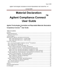 Agilent Technologies Compliance Connect Spreadsheet User Guide