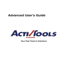Advanced User's Guide for ActivVisionTools