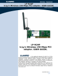 LP-N24P b/g/n Wireless 150 Mbps PCI adapter. USER GUIDE.