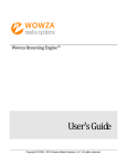 Wowza Streaming Engine User's Guide