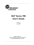 DU Series 700 User's Guide