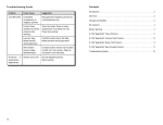 Troubleshooting Guide Contents