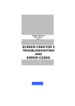 SCREEN CREATOR 5 TROUBLESHOOTING AND ERROR CODES