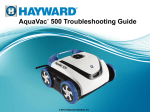 AquaVac 500 Troubleshooting Guide