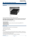 PML 1000 Operating Instructions