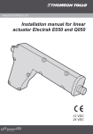 Installation manual for linear actuator Electrak E050 and Q050