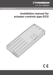 Installation manual for actuator controls type DCG