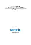 Korenix JetI/O 6511 Industrial Intelligent Ethernet I/O Server User's