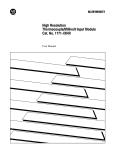 1771-6.5.80, High Resolution Thermocouple/Millivolt Input Module