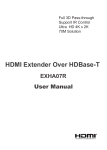 User Manual HDMI Extender 70M HDBaseT with IR