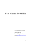 User Manual for MTide