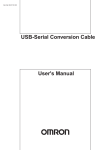 USB-Serial Conversion Cable User's manual