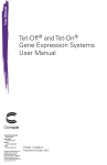 Tet-Off and Tet-On Gene Expression Systems User Manual