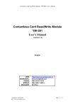Contactless Card Read/Write Module YW