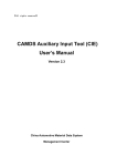 CAMDS Auxiliary Input Tool (CIE) User's Manual