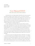 User Manual TEST