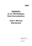 MSM9563 IC for FM Multiplex Data Demodulation User's Manual