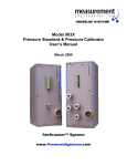 Model 903X Pressure Standard & Pressure Calibrator User's Manual