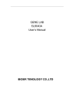 GENE LAB SL6040A User's Manual BIOER TENOLOGY CO.,LTD