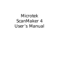 Microtek ScanMaker 4 User's Manual