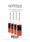User manual for the optimus sound level meters