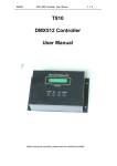 T910 DMX512 Controller User Manual