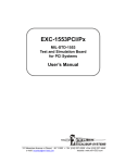 EXC-1553PCI/Px User's Manual: Rev B